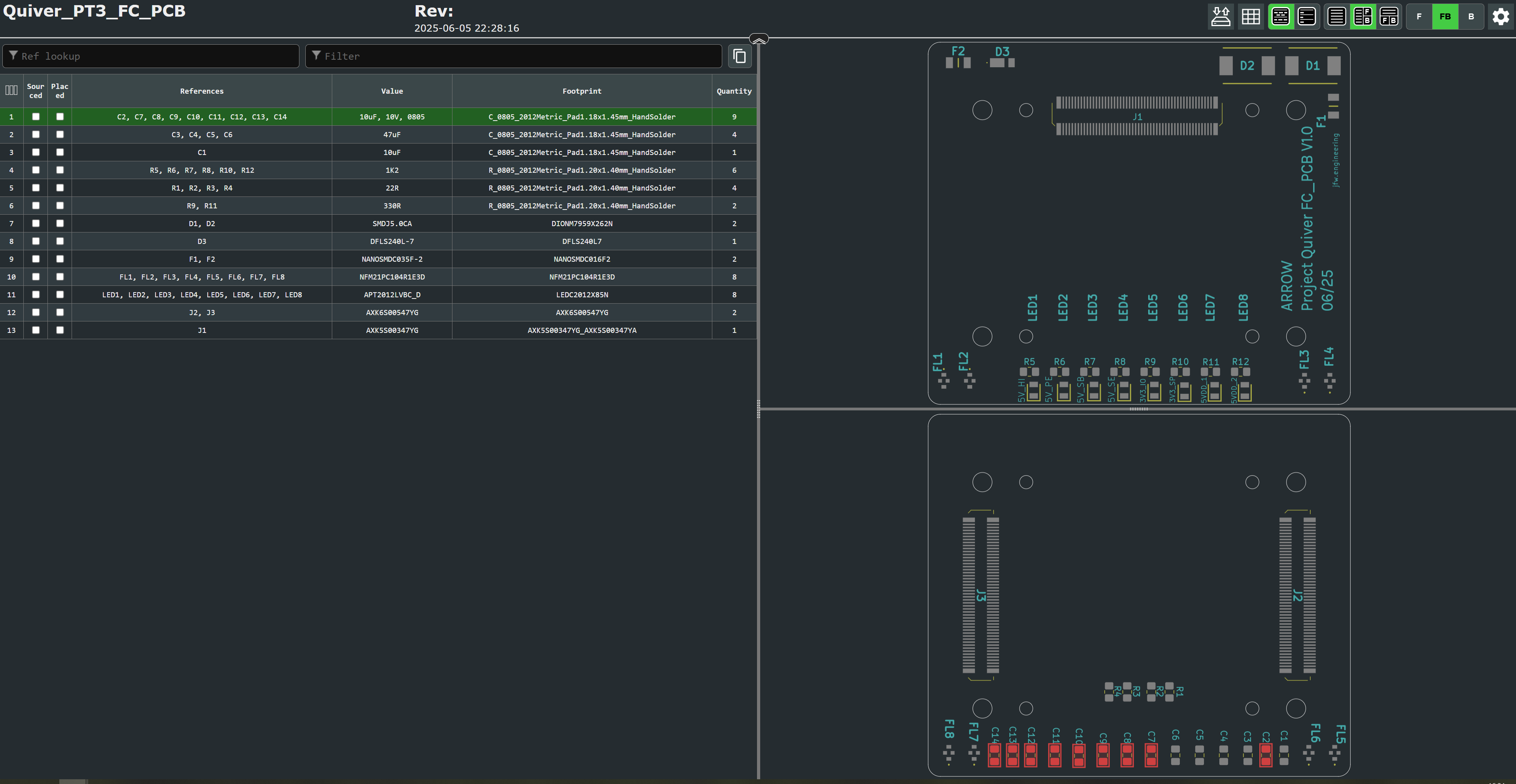 Interactive BOM screenshot