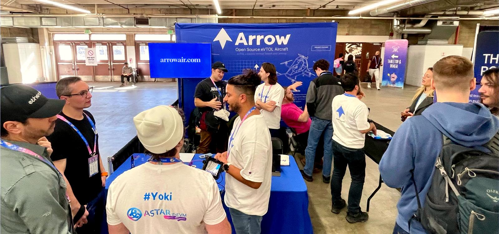 Arrow community members gathered at a meetup